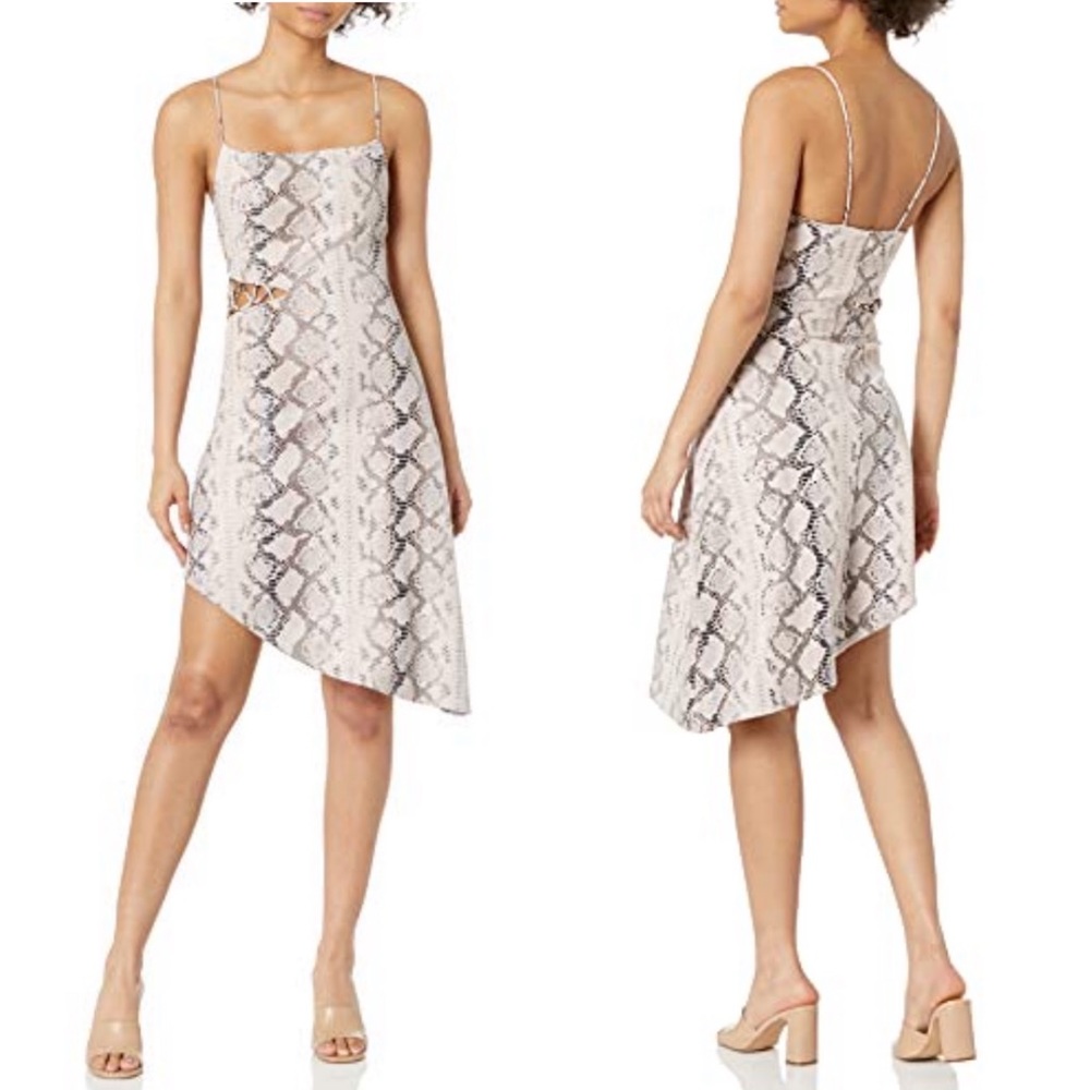 Kendall & Kylie Snake Print Asymmetrical Cutout Dress - Picture 2 of 6